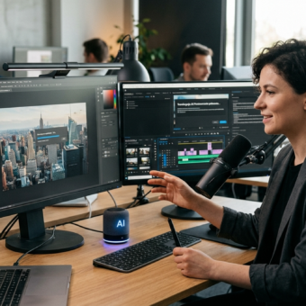 Adobe Firefly Assistant w Creative Cloud automatyzuje edycję w Photoshop i Premiere Pro. Asystent AI na komputerze wykonuje polecenia w języku naturalnym.