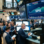 Debiut SpaceX na giełdzie. Wykres akcji z napisem SPX w kategorii biznes i rynek tech. Wzrostowa linia notowań giełdowych spółki technologicznej Elona Muska.