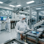 Nowoczesny procesor Intel Panther Lake w architekturze 18A. Masowa produkcja zaawansowanych układów scalonych do wydajnych komputerów i technologii AI.