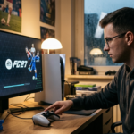 Przeciek z gry EA Sports FC 27 ujawnia wygląd zupełnie nowego trybu Gracz włączający grę EA Sports FC 27. Na monitorze konsoli PS5 widać ekran wczytywania. Najnowsze przecieki i gamingowe nowości – Polska i świat.