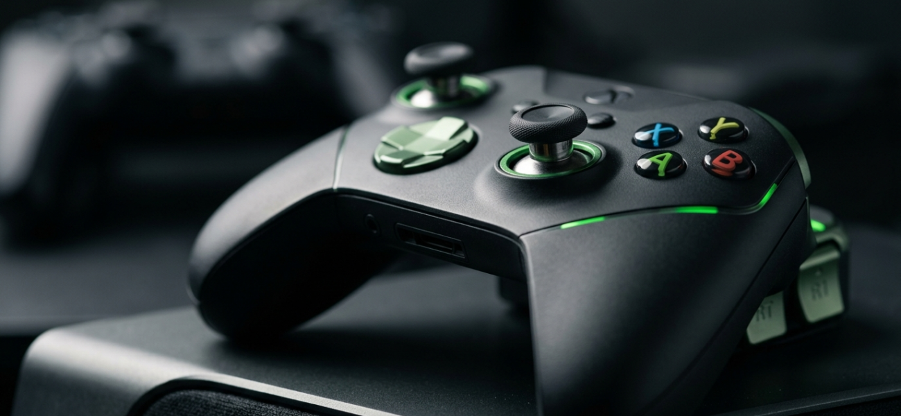 Pad Xbox Elite Series 3: czarny mat, zielone detale i precyzyjne analogi. Nowa specyfikacja i technologia w Polska i świat. Wytrzymały kontroler premium.