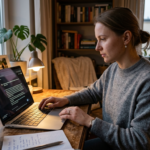 Użytkownik obsługujący Google Gemini 4 Argon na prywatnym laptopie. Nowy model AI, kategoria biznes i rynek tech, Polska i świat.