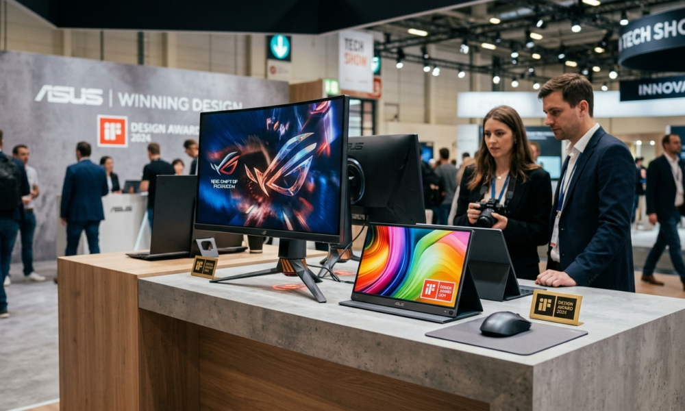 Nagrodzony design ASUS: monitor ROG Swift, myszka ZenMouse i przenośny ekran ZenScreen. Sprzęt lifestyle tech wyróżniony za wzornictwo i 26 prestiżowych nagród.