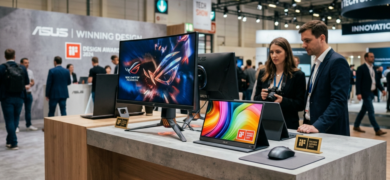 Nagrodzony design ASUS: monitor ROG Swift, myszka ZenMouse i przenośny ekran ZenScreen. Sprzęt lifestyle tech wyróżniony za wzornictwo i 26 prestiżowych nagród.