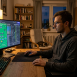 Mężczyzna używa tylko myszki, planując taktykę w Football Manager 27. Gaming w Polska i świat: darmowy dostęp do gry przed oficjalną premierą w domu.